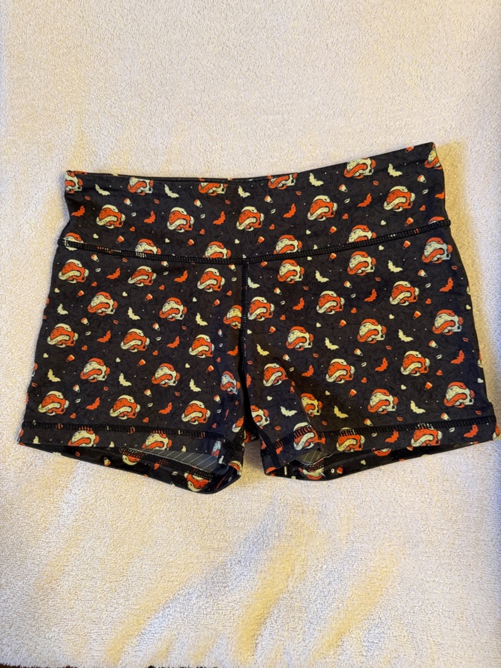 Squat Proof Athletic Shorts with Halloween Print
